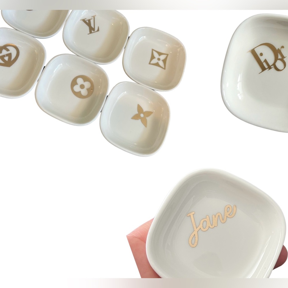 Handcrafted White Trinket Ceramic Dish